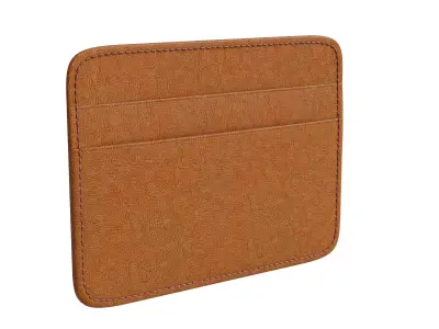 Mini Orange Leather Wallet 3D model