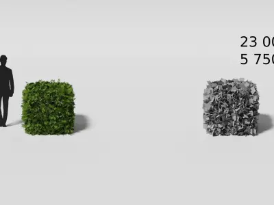 Garden boxwood cubic set v2 Low-poly 3D model