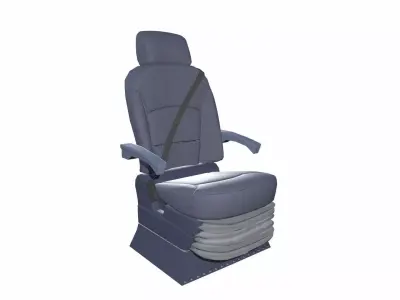 Premium Truck Driver Seat Low-poly 3D model