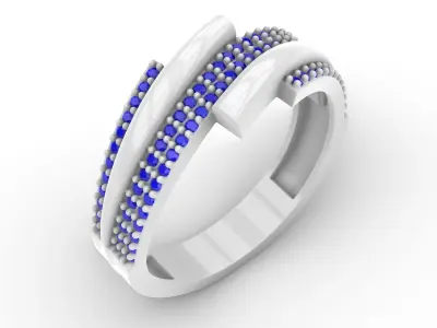 Jewelry Diamond Ring Model RG41 Free 3D print model