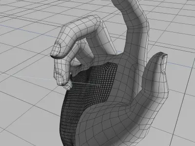 A Hand human with finger 3D model