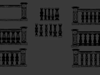 3D concrete balustrade 3D print model