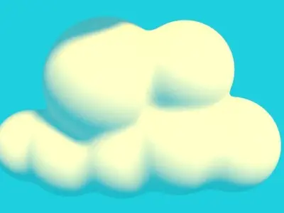 Low Poly Clouds Free low-poly 3D model