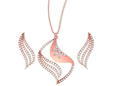 Pendant Earrings combo - 1116 3D print model
