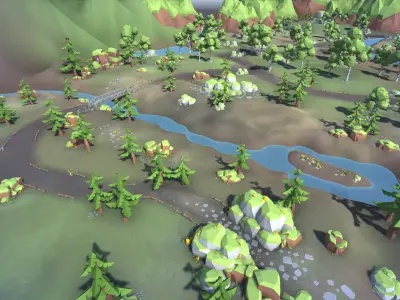 Free Low Poly Forest Free low-poly 3D model