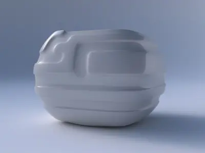 Bowl semi-quadratic with smooth ribbons 3D print model