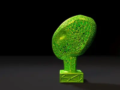 Alien head 3D print model