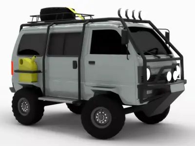 Suzuki Van Off-Road Low-poly 3D model
