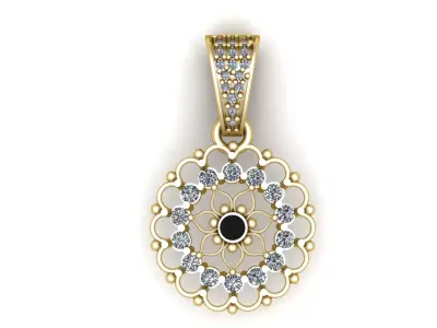 PRECIOUS ZARCON CRYSTAL PENDANT 3D PRINTABLE MODEL 3D print model
