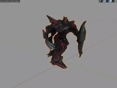 Melted Sentinel Prime transformers debree apocalyptic textured Low-poly 3D model