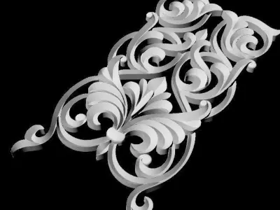 Central decor ornament for furniture 3D model 478