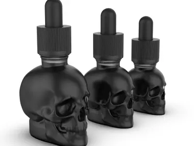 Skull Dropper Bottle 3D model