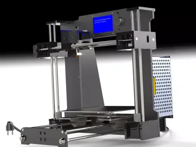 detailed 3D model of a 3D printer 3D model