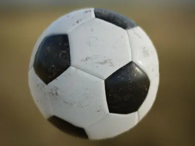 Soccer Ball PBR Game Ready Low-poly 3D model