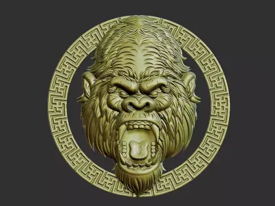 Gorilla Head 3D print model
