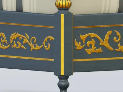 Vintage Arabic Sofa 3D model