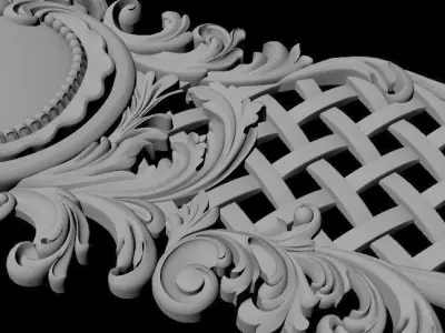 dekor ornate gold belt 3D model