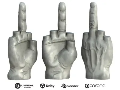 Statue 013 Low-poly 3D model