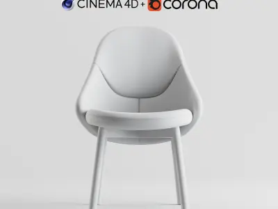 Albu Chair By Ton C4D and Corona Renderer Low-poly 3D model