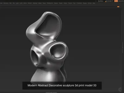 10 Modern sculpture pack  3d print model 3D Model Collection