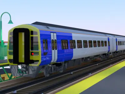 British railway station 3D model