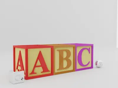ABC Letters - Kids Letter Blocks 3D model