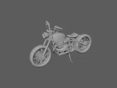 MotorBike motorcycle Low-poly 3D model by mightyforgestudio