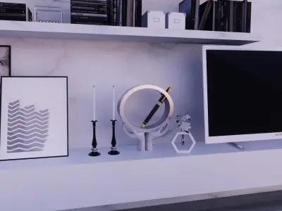 METALLIC PALM PEN HOLDER 3D model