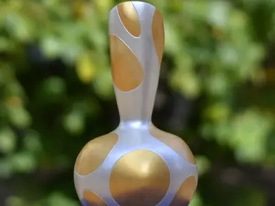 Vase 7 gold and silver 3D print model