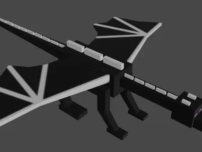 DRAGON RIGGED AND ANIMATED 3D MODEL Low-poly 3D model