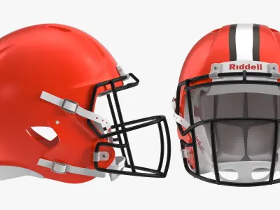 Cleveland Browns American Football Helmet 3D model