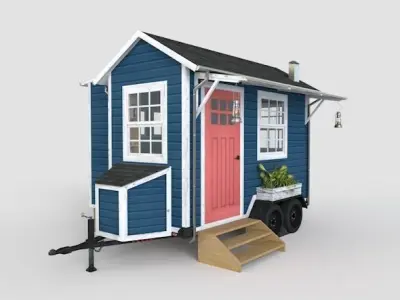 Trailer House Low-poly 3D model