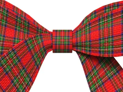 Christmas Bow Ribbon 73 Low-poly 3D model
