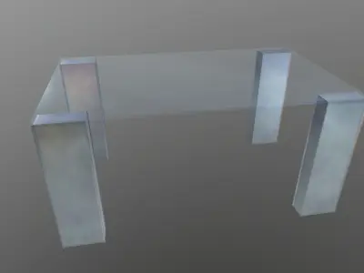 Coffee Table 3D Model AR VR PBR Low-poly 3D model