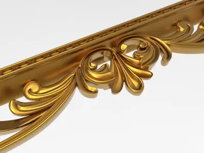 Carved Picture Frame 3D model 3D model