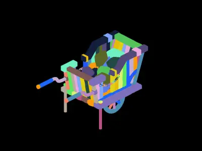 Game Underground Palace - Ore Truck 01 3D model