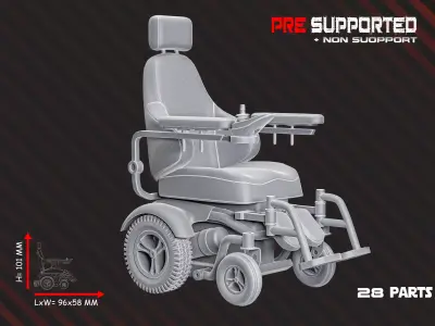 Electronic Wheelchair  3D print model