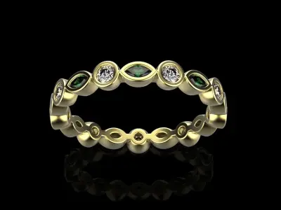 infinity marquise ring model 347 3D print model