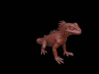 Lizard Animal Sculpture 3D print model buy