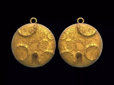 Moon earrings 3D print model