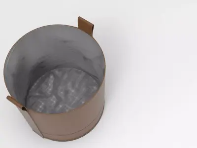 Fle Leather Basket Low-poly 3D model