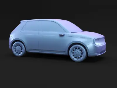 Futuristic small Japan electric car 3D model