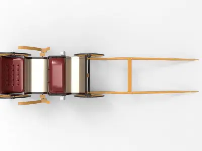 Carriage horse drawn 3D model