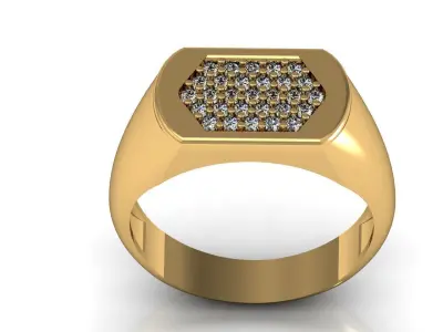  ELEGANT BAND GENTS RING Free 3D print model