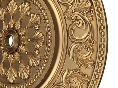 Ceiling Rosette 06 Low-poly 3D model