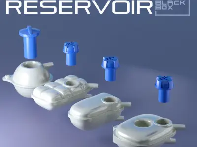 Engine Coolant Reservoir Set 3 types 1-24th 3D print model