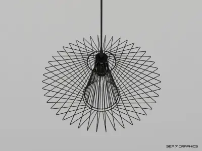 Pendant Lamp Kare Design Modo Wire Round 3D model