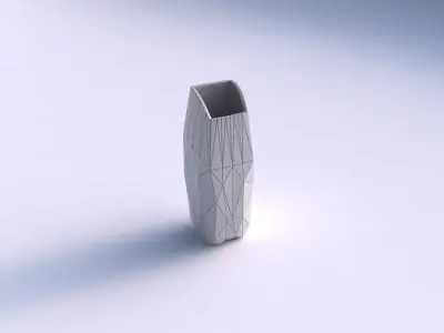 Vase arc rectangle with random triangle plates 2 3D print model