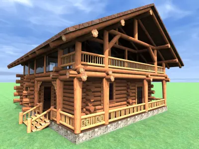 Wooden Cottage 3D model