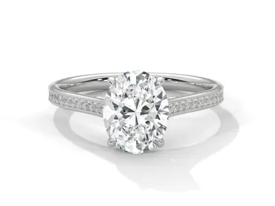solitaire ring with detail images and 360 render videos 52 3D print model